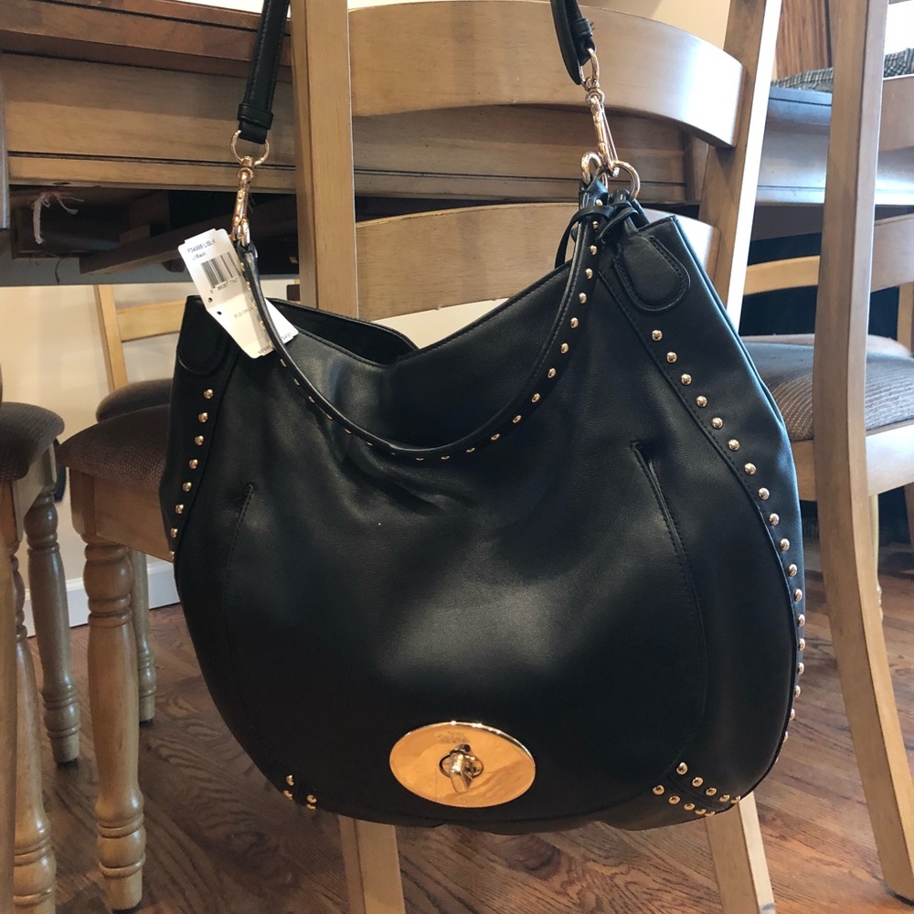 NWT Coach studded Hobo Leather